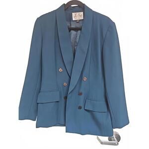 Le Suit Blazer Jacket Size 6 Women’s Career Green Coat Double Breasted Lined
